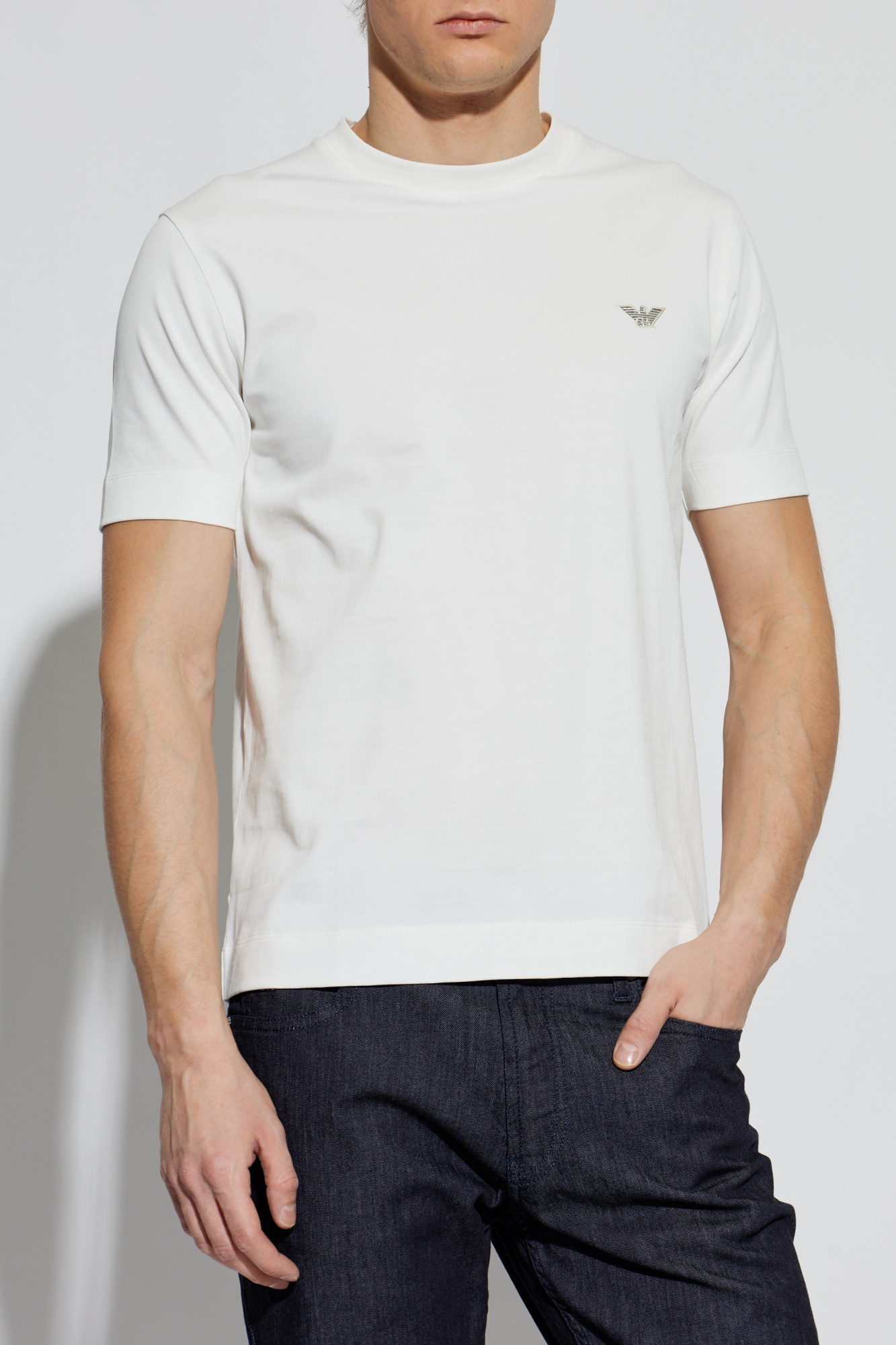 Emporio Armani T-shirt with logo patch | Men's | Vitkac